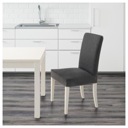Фото2.Крісло білий,  Dansbo темно - сірий HENRIKSDAL IKEA 399.264.53